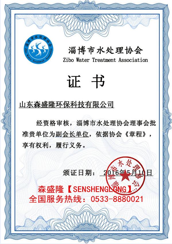 西宁阻垢剂品牌森盛隆ISO9001质量认证